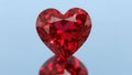Red Heart-Shaped Gemstone Royalty Free Stock Photo