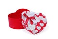 Red heart-shaped gift box Royalty Free Stock Photo