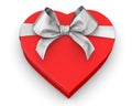 red heart shaped gift box Royalty Free Stock Photo