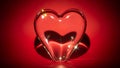 Red Heart-Shaped Glass Object Royalty Free Stock Photo