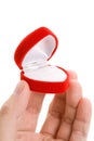 Red Heart Shaped Jewel Box Royalty Free Stock Photo