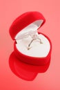 Red Heart Shaped Jewel Box Royalty Free Stock Photo