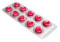 Red heart shaped love pills