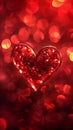 Red Heart Shaped Object on Red Background