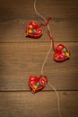 red heart-shaped ornaments Royalty Free Stock Photo