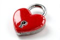 Red heart-shaped padlock Royalty Free Stock Photo