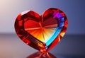 Red heart shaped ruby illustration Royalty Free Stock Photo