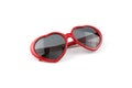 Red heart shaped sunglasses Royalty Free Stock Photo