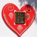 A heart shaped window in Croatia Royalty Free Stock Photo