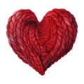 Red heart shaped wool yarn