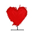 Red heart sketch for your design Royalty Free Stock Photo
