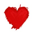 Red heart sketch for your design Royalty Free Stock Photo