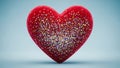 Red Heart with Sparkles Royalty Free Stock Photo