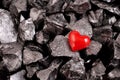 Red heart and stones Royalty Free Stock Photo