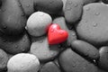 Red Heart and stones Royalty Free Stock Photo