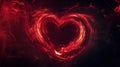 Red heart symbol made of Time Loop. Generative AI Royalty Free Stock Photo