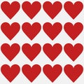 Heart symbols seamless pattern