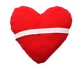 Red heart with tape