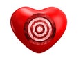 Red heart and target