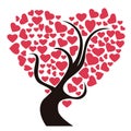 Red heart tree Royalty Free Stock Photo