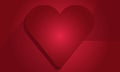 Red Heart Valentine Theme Modern Background Template Vector