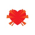 Red Heart Vector Graphic Icon