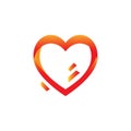 Red Heart Vector Graphic Icon