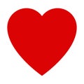 Red Heart On A White Background