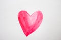 Red heart on white paper Royalty Free Stock Photo