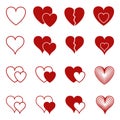 Love Hearth Simple Vector Icons