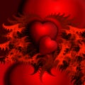 RED HEARTS Royalty Free Stock Photo