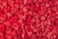 Red hearts background. Sweet candy hearts as background. Valentines day background Royalty Free Stock Photo