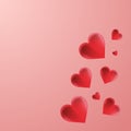 Red Hearts Background Wallpaper Vector