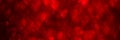 Red hearts bokeh background header Royalty Free Stock Photo