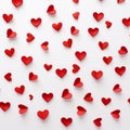 Red Hearts Everywhere - A Unique and Colorful Confetti Background