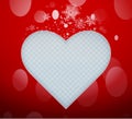 Red hearts on the festive background. Heart vectors. 3D vector. Different icon. Shadows and flares. A lot of cute images Royalty Free Stock Photo