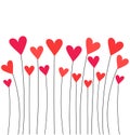 Hearts on stems