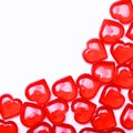 Red Hearts Isolated On White Background With Space For The Text.