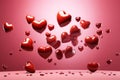 red hearts levitation Royalty Free Stock Photo