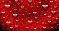 Red hearts, many hearts, swirl of hearts, spiral, gradient, Valentine`s day, love, romance, wedding, holiday, bright, glitter