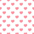 Red hearts seamless pattern. 14 february wallpaper. Valentines Day backdrop Royalty Free Stock Photo