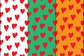 Red hearts, seamless pattern