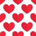 Red hearts seamless pattern wallpaper Royalty Free Stock Photo