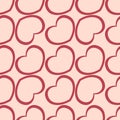 Red hearts seamless vector pattern