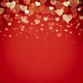 Red Hearts Valentine Day Background