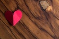 Red hearts on wood Royalty Free Stock Photo