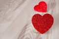 Red hearts on wooden table blackground.can use suitable for special occasion valentines day,mothers day,love,women day,happy anniv