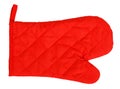 Red heat protective mitten Royalty Free Stock Photo