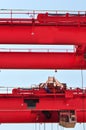 Red heavy load crane Royalty Free Stock Photo