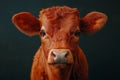 Red heifer from the Bible. Generative AI. Royalty Free Stock Photo